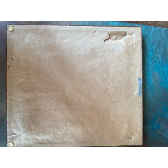 Teddy Bear Hugs Are In Cross-Stitch Art In Wood Frame Glass 11x11 - Picture 6 of 7